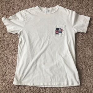 4/$15 White Graphic Pocket T-Shirt